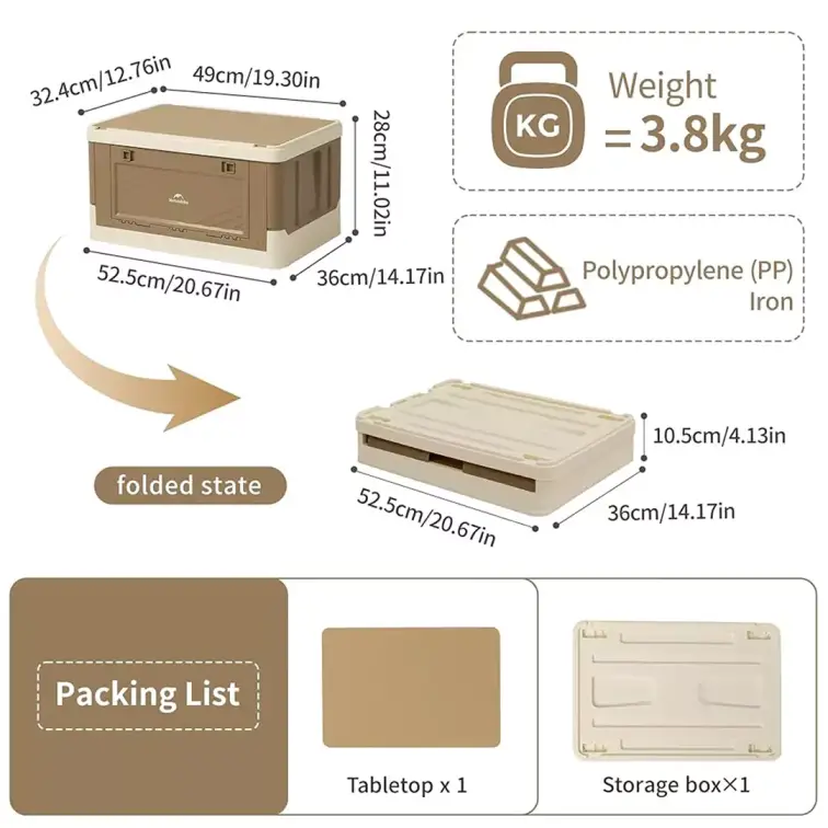 جعبه ذخیره‌سازی تاشو نیچرهایک مدل CNK2350XB012