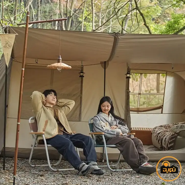 صندلی تاشو مربعی آلومینیومی قابل حمل نیچرهایک مدل CNH22JU030