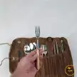 ست قاشق چنگال 3 نفره با کیف چرمی ماونتین هایکر مدل SZK453