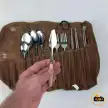 ست قاشق چنگال 3 نفره با کیف چرمی ماونتین هایکر مدل SZK453
