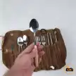 ست قاشق چنگال 3 نفره با کیف چرمی ماونتین هایکر مدل SZK453