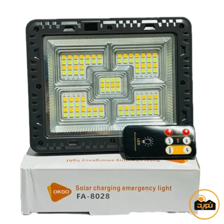 چراغ پروژکتور شارژی خورشیدی زینگارو مدل FA-8028