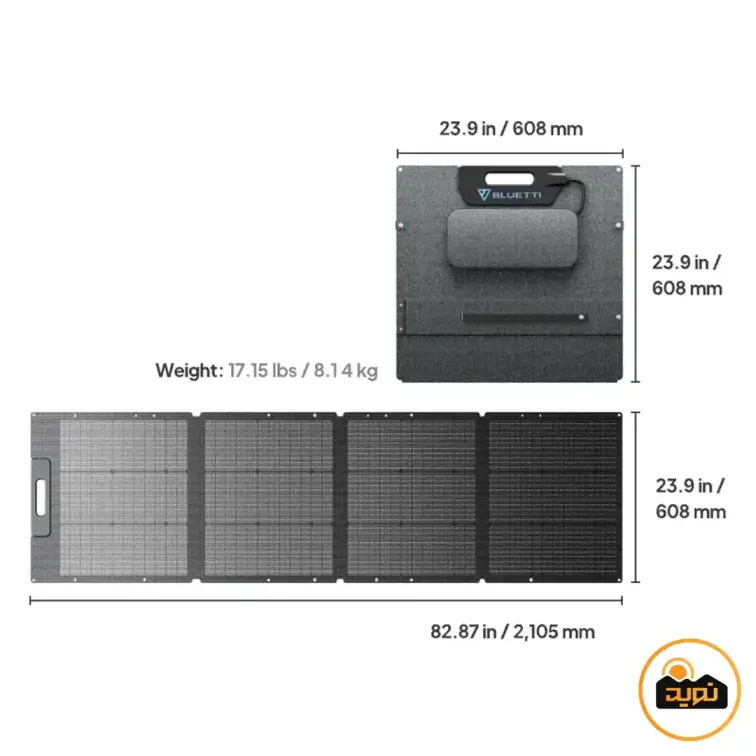 پنل خورشیدی قابل حمل 200 وات BLUETTI مدل MP200