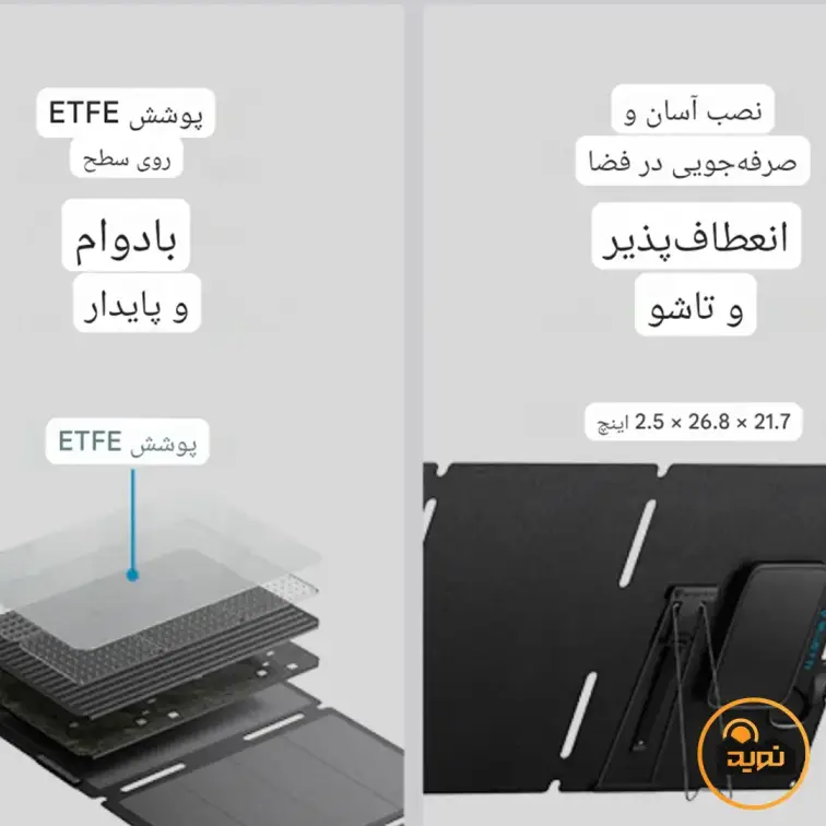 پنل خورشیدی قابل حمل 200 وات BLUETTI مدل MP200