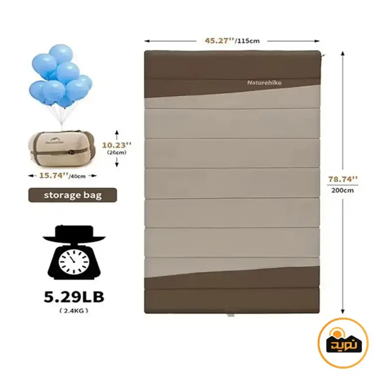 کیسه خواب دو نفره YC300 نیچرهایک مدل CNK2300019