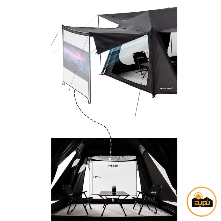 چادر اتوماتیک 5-8 نفره کابین گنبدی بلک‌ داگ مدل CBD2300ZP012