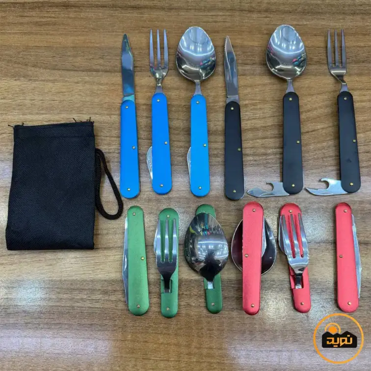 ست قاشق، چنگال و کارد تاشو