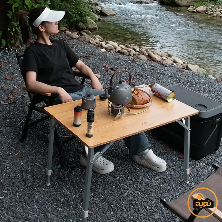 میز بامبو چهار نفره ماونتین هایکر مدل SZK1433