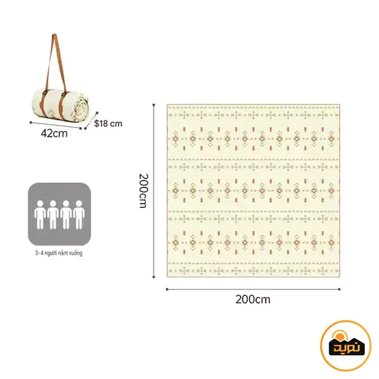 زیرانداز پیک نیک نیچرهایک مدل CNK2350WS010 طرح Sunshine Forest