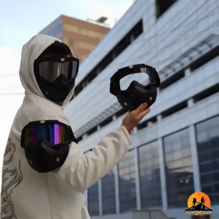 عینک نقابدار طوفان مخصوص موتورسواری ،دوچرخه ،کوهستان ، اسکی با استاندارد UV400