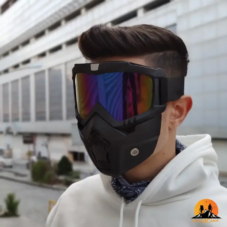 عینک نقابدار طوفان مخصوص موتورسواری ،دوچرخه ،کوهستان ، اسکی با استاندارد UV400