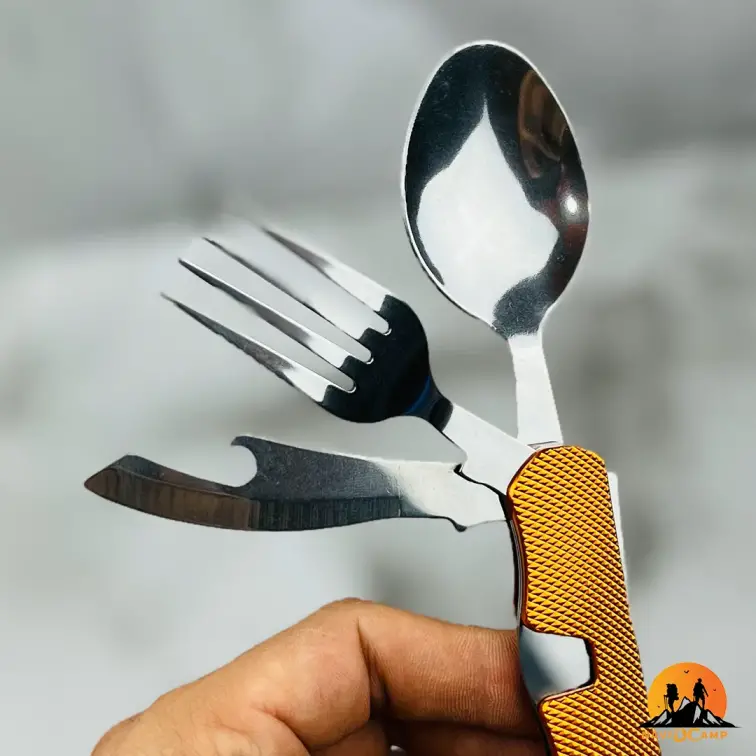 ست قاشق، چنگال و کارد استیل تاشو