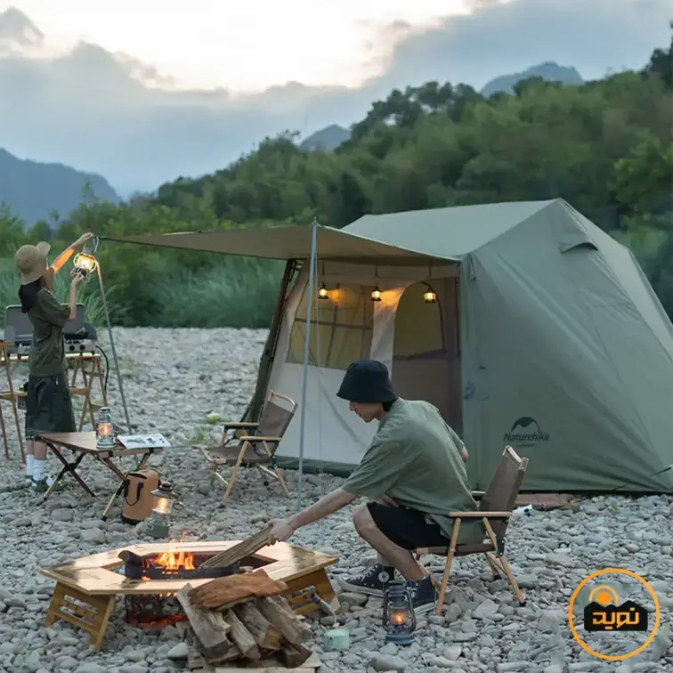 چادر اتوماتیک کمپینگ نیچرهایک مدل جدید 2022 کد NH21ZP009-2 با دامن برفی