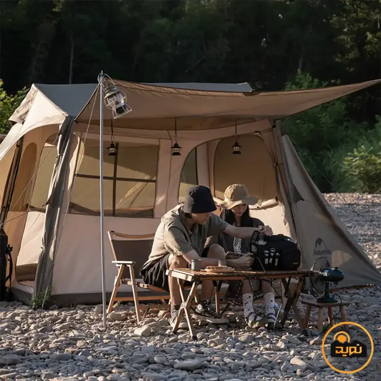 چادر اتوماتیک کمپینگ نیچرهایک مدل جدید 2022 کد NH21ZP009-2 با دامن برفی