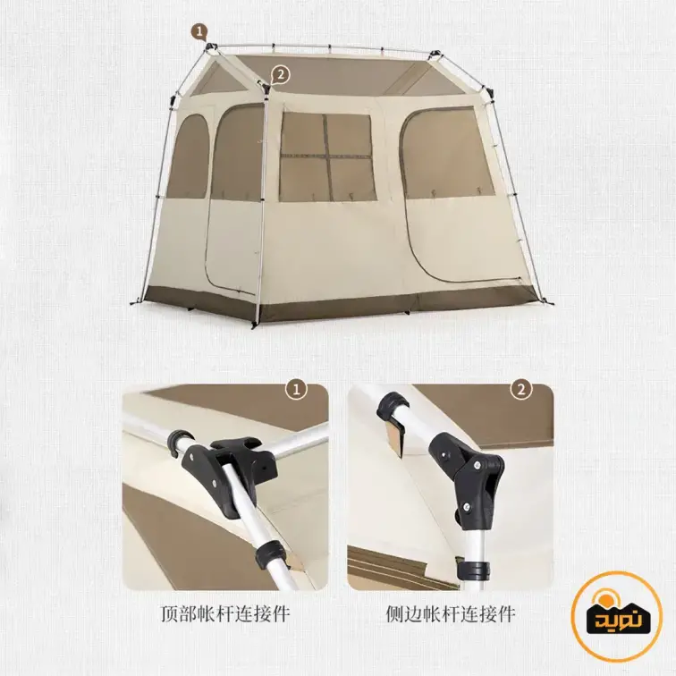 چادر اتوماتیک کمپینگ نیچرهایک مدل جدید 2022 کد NH21ZP009-2 با دامن برفی