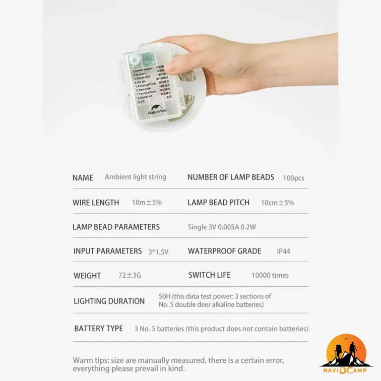 چراغ ریسه ای نیچرهایک مدل CNH22DQ019