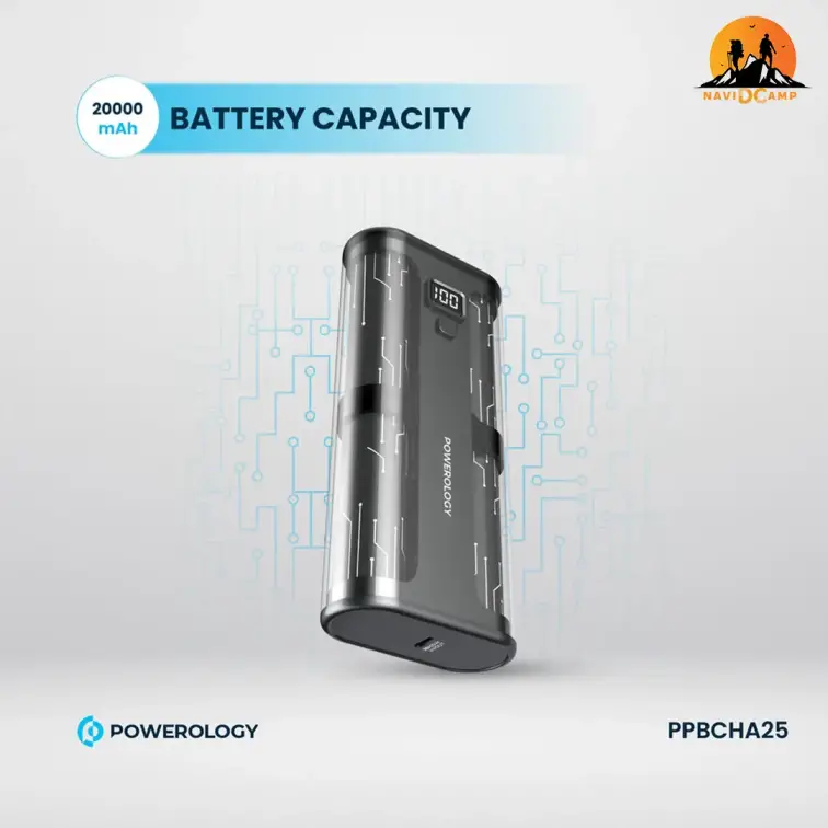 پاور بانک کریستالی پاورولوژی 20000 آمپر مدل PPBCHA25