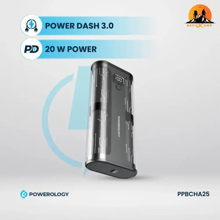 پاور بانک کریستالی پاورولوژی 20000 آمپر مدل PPBCHA25