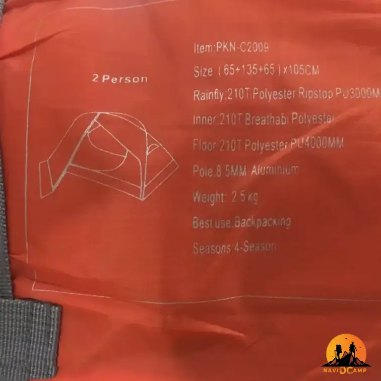چادر کوهنوردی 2 نفره پکینیو مدل PKN-C2009