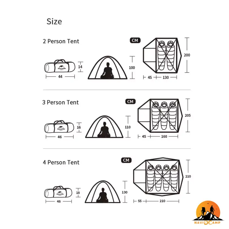 چادر دوپوش 2 نفره نیچرهایک NH18Z022-P