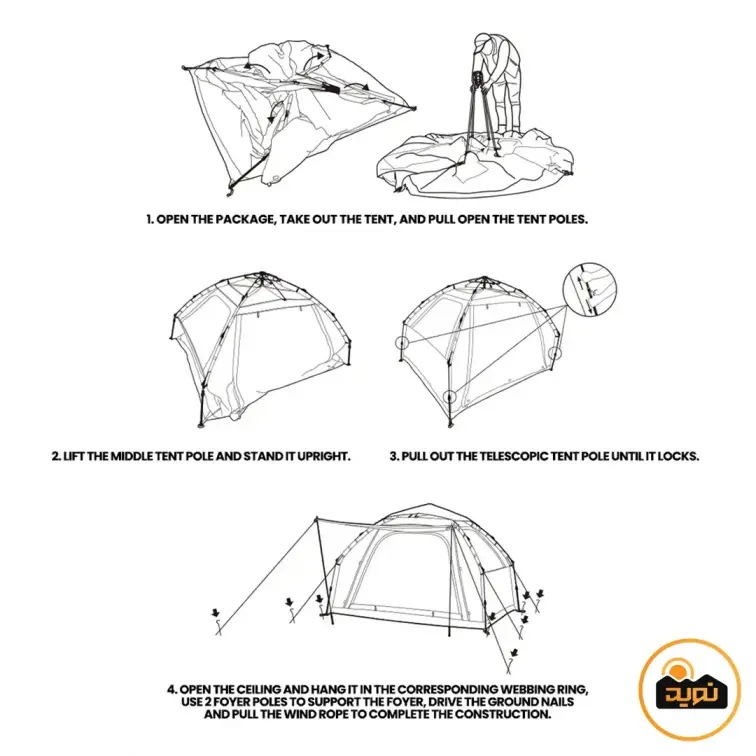 چادر سه نفره نیچرهایک مدل CNK230WS018