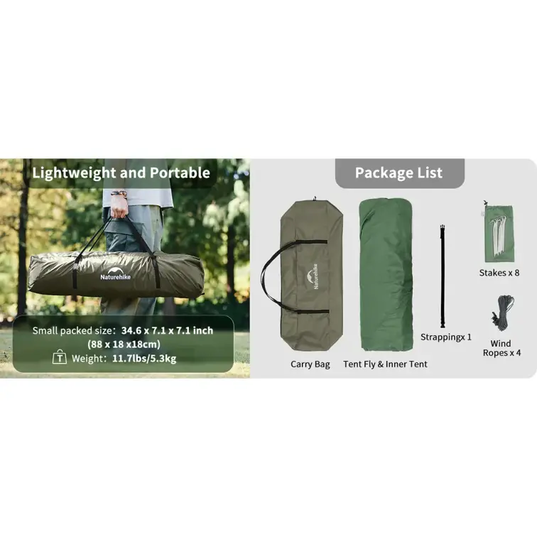 چادر اتوماتیک 4 نفره نیچرهایک مدل CNK2300ZP036