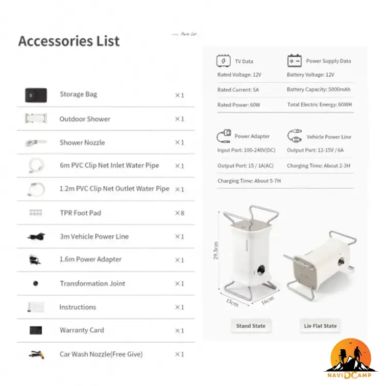 دوش سفری صحرایی نیچرهایک مدل NH20SJ018