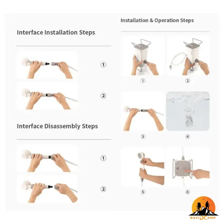 دوش سفری صحرایی نیچرهایک مدل NH20SJ018